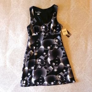 Geometric Print, Empire Waist, Mini Dress